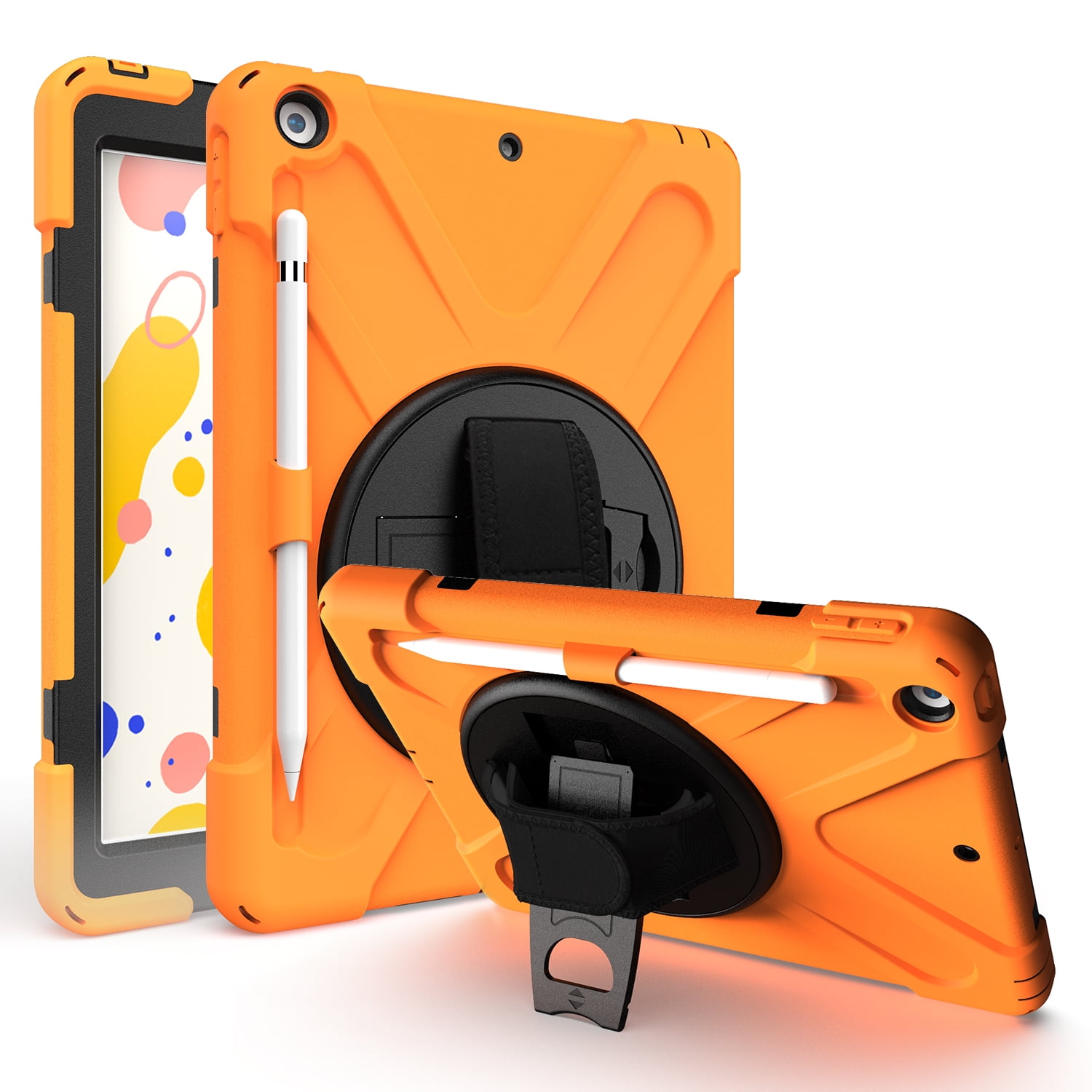 KIQ iPad 10.2 Case Military Grade Shockproof Case with Screen Protector