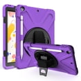 thumbnail image 1 of KIQ iPad 10.2 Case Military Grade Shockproof Case with Screen Protector for Apple iPad 7th/8th Gen 10.2-inch [Purple], 1 of 10