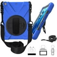thumbnail image 1 of KIQ iPad 9.7 5th 6th Gen Case, Heavy Duty Shield Case Shoulder Strap for Apple iPad 5th 6th Gen 2017 2018 [Blue], 1 of 2
