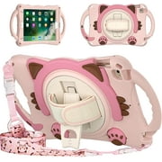 KIQ iPad Mini Case, Cute Adorable Animal Cat Case Cover for Apple iPad Mini 1st 2nd 3rd 4th 5th Gen [Cat Shield Pink]