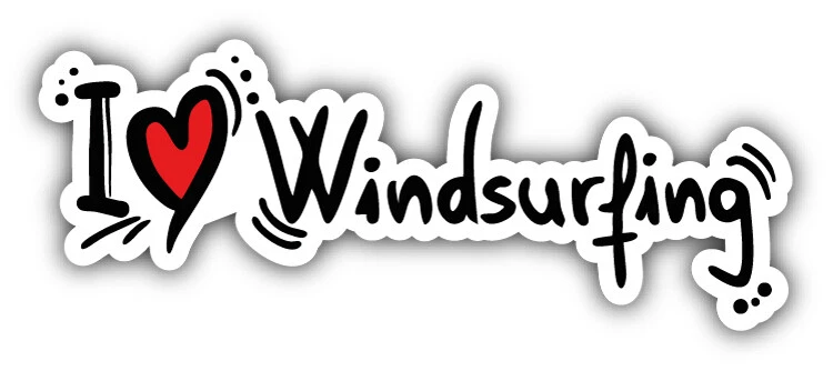 KIRA I Love Windsurfing Car Bumper Sticker Decal Gift for you ...