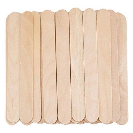 KIRA Large Wide Wax Sticks, Wood Wax Spatula Applicator, Body Hair Removal Craft Sticks Applicator Spatula (Pack of 100)
