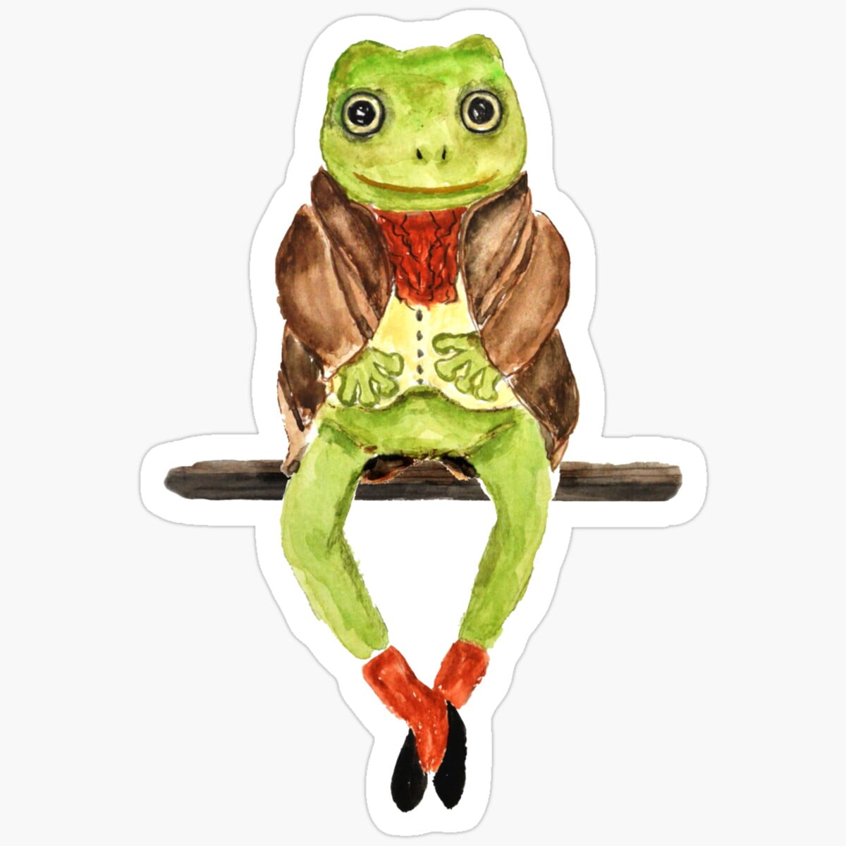 KIRA Mr Frog Watercolor Painting Sticker Birthday Gifts - Decorative ...