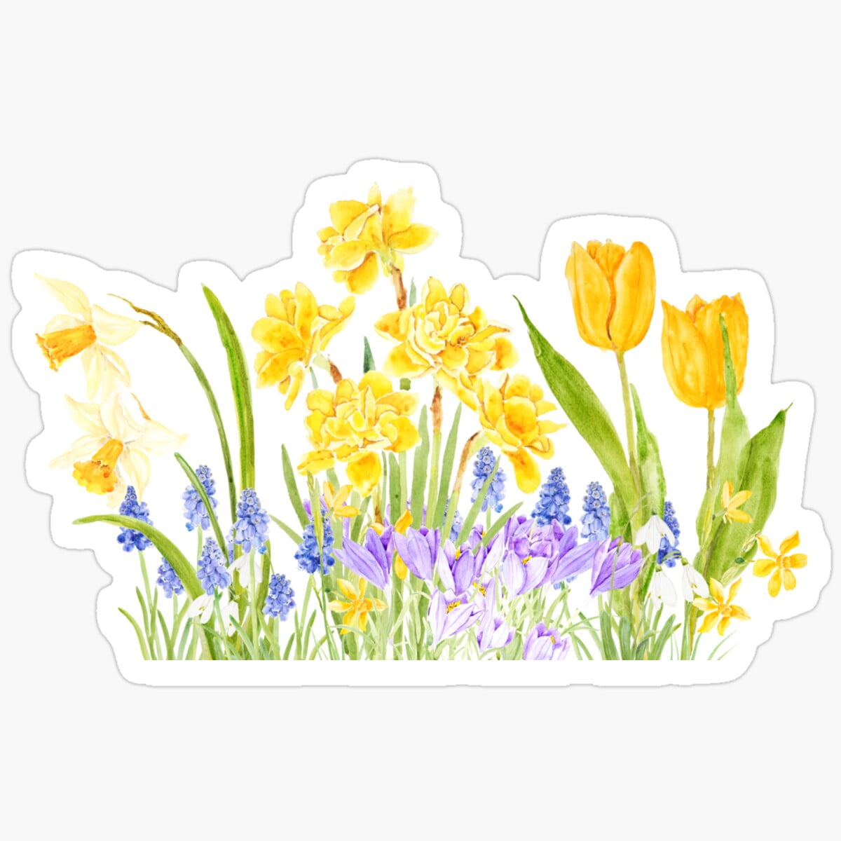 Spring Water Sticker KIRA Spring Garden Watercolor Glossy Sticker Birthday Gifts ...