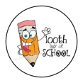 thumbnail image 1 of KIRAKIRA 100TH DAY OF SCHOOL Decor STICKERS for Bottles, Laptops, Anywhere, 1 of 4