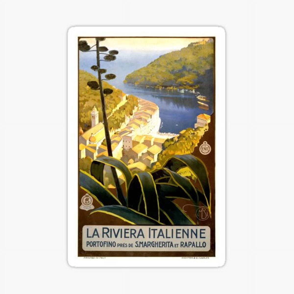 Italian Riviera Sticker KIRAKIRA 1920 Italian Riviera Travel Sticker - Walmart.com
