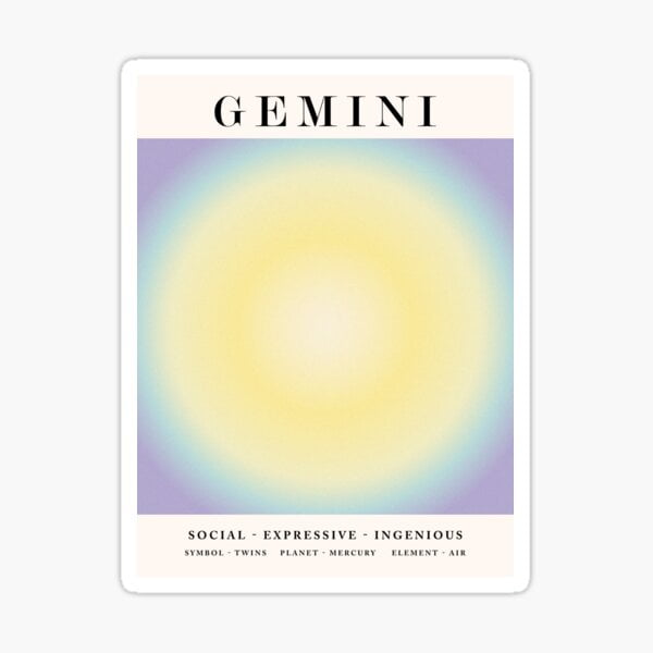 KIRAKIRA Gemini zodiac sign, Aura , Energy, Grainy gradient, Museum ...
