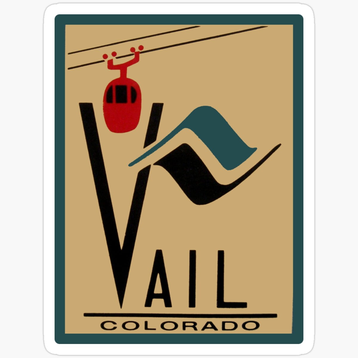 KIRAKIRA Vail Colorado Vintage Travel Decal Sticker. Gift For You ...
