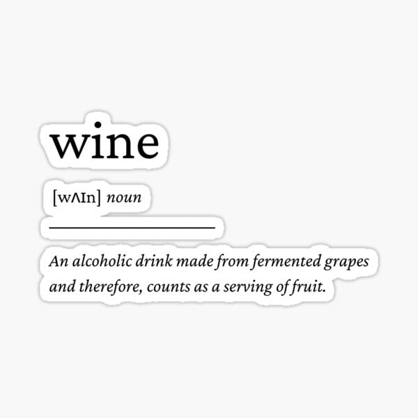 KIRAKIRA Wine definition Sticker - Walmart.com