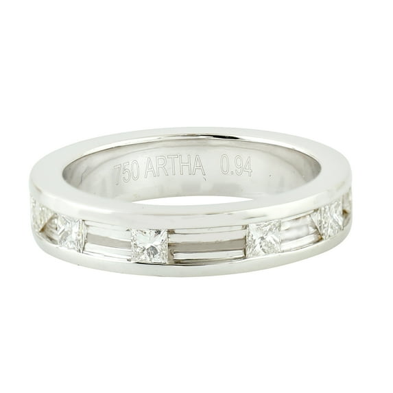 KIRAN FINE JEWEL Bezel Baguette CZ Diamond Band Ring 925 Sterling Silver Wedding Anniversary Engagement Women Gemstone Statement Jewelry Gift For Her