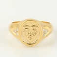 thumbnail image 1 of KIRAN FINE JEWEL CZ Diamond Heart Statement Ring Yellow Gold Plated 925 Silver Anniversary Women Gemstone Statement Jewelry Gift For Her, 1 of 1