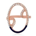 thumbnail image 1 of KIRAN FINE JEWEL CZ Diamond Statement Ring Rose Gold Plated 925 Sterling Silver Wedding Women Gemstone Statement Jewelry Gift For Her, 1 of 5