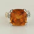 thumbnail image 1 of KIRAN FINE JEWEL Cushion Yellow Citrine Solitaire Ring Yellow Gold Plated 925 Silver Anniversary Women Gemstone Statement Jewelry Gift For Her, 1 of 5