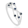 thumbnail image 1 of KIRAN FINE JEWEL Round Blue Sapphire Band Ring 925 Sterling Silver Wedding Anniversary Engagement Women Gemstone Statement Jewelry Gift For Her, 1 of 5