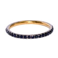thumbnail image 1 of KIRAN FINE JEWEL Round Blue Sapphire Eternity Ring Oxidized 925 Sterling Silver Wedding Engagement Band Ring Statement Jewelry Gift For Her, 1 of 3