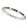 thumbnail image 1 of KIRAN FINE JEWEL Round Green Tourmaline CZ Diamond Eternity Ring 925 Sterling Silver Wedding Engagement Band Ring Statement Jewelry Gift For Her, 1 of 5