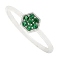 thumbnail image 1 of KIRAN FINE JEWEL Round Green Tsavorite Band Ring 925 Sterling Silver Wedding Engagement Women Gemstone Statement Jewelry Gift For Her, 1 of 5