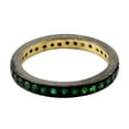 thumbnail image 1 of KIRAN FINE JEWEL Round Green Tsavorite Eternity Ring Oxidized 925 Silver Wedding Anniversary Engagement Band Ring Statement Jewelry Gift For Her, 1 of 5