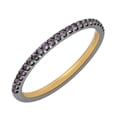 thumbnail image 1 of KIRAN FINE JEWEL Round Purple Amethyst Eternity Ring Oxidized 925 Sterling Silver Wedding Engagement Band Ring Statement Jewelry Gift For Her, 1 of 3