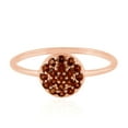 thumbnail image 1 of KIRAN FINE JEWEL Round Red Garnet Stackable Ring Rose Gold Plated 925 Sterling Silver Wedding Women Gemstone Statement Jewelry Gift For Her, 1 of 5