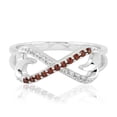 thumbnail image 1 of KIRAN FINE JEWEL Round Red Garnet Topaz Infinity Band Ring 925 Sterling Silver Wedding Women Gemstone Statement Jewelry Gift For Her, 1 of 5