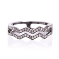 thumbnail image 1 of KIRAN FINE JEWEL Round White CZ Diamond Band Ring Oxidized 925 Sterling Silver Anniversary Women Gemstone Statement Jewelry Gift For Her, 1 of 5