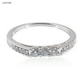 thumbnail image 1 of KIRAN FINE JEWEL Round White CZ Diamond Eternity Ring 925 Sterling Silver Wedding Anniversary Engagement Band Ring Statement Jewelry Gift For Her, 1 of 5