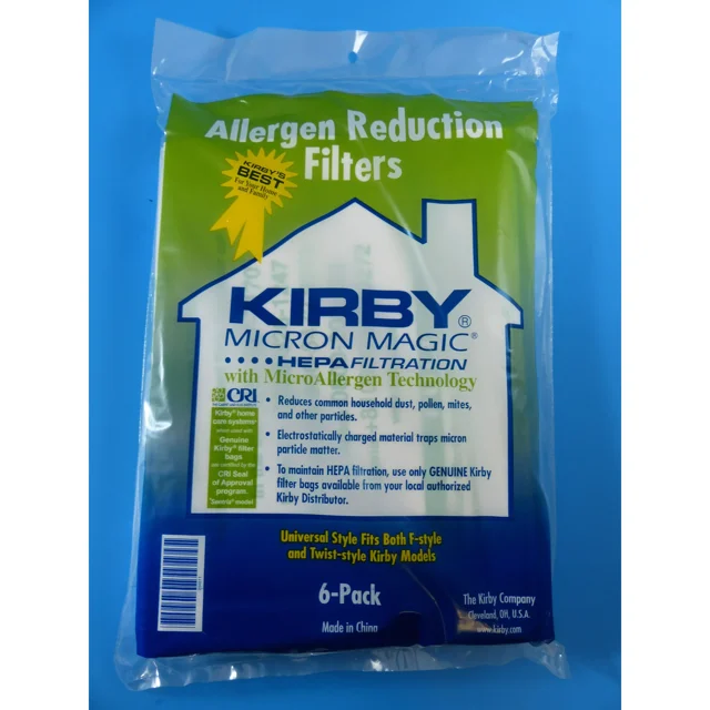 Kirby Sentria Universal F Style Micron Magic Hepa Vacuum Bags, White