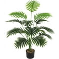 thumbnail image 1 of KIRIFLY 40” Artificial Palm Tree in Black Plastic Planter, 18 pieces, 1 of 7