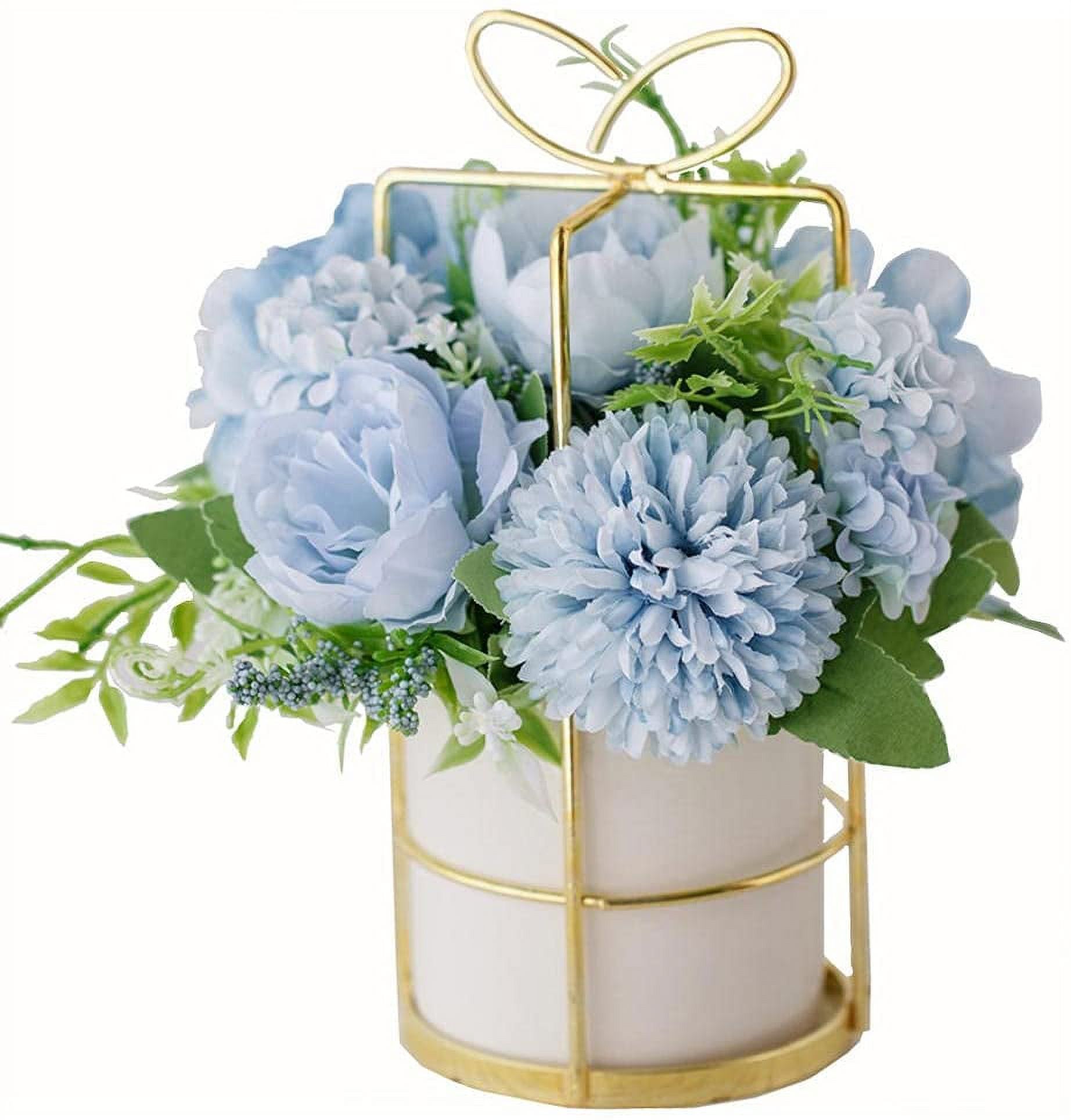 Nearly Natural Large Hydrangea with European Vase Silk Flower