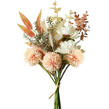 KIRIFLY Artificial Flowers Silk Flower Bouquet Decor Realistic Retro Flowers Arrangements Wedding Decoration Table Centerpieces(Champagne)
