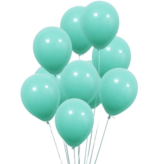 KIRIKOU 10 Inch 100 Pack Macaron Teal Thick Latex Balloons for Birthday Wedding Graduation Christmas Party Decoration