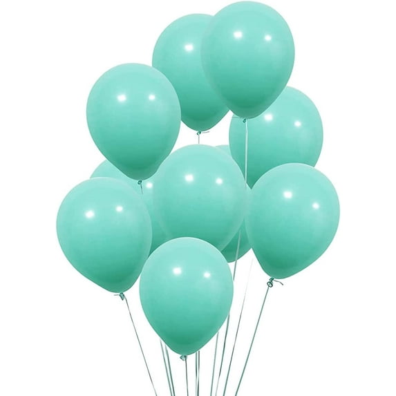 KIRIKOU 100pcs Pastel Latex Balloons 10 Inch Macaron Candy Colored Latex Party Balloons for Wedding Graduation Kids Birthday Christmas Baby Shower Party Supplies Arch Garland Tower(Tiffany Blue)