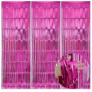 Hot Pink Fringe Curtain