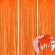 KIRIKOU Pack of 3 Green Foil Fringe Curtains Backdrop Party Decoration, 3.2ft x 6.5ft Metallic Tinsel Curtain Photo Backdrop for Birthday Bachelorette Party Bridal Baby Shower Decorations