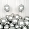 thumbnail image 1 of KIRIKOU Party Balloons 12inch 50pcs Thick Latex Metallic Balloons Chrome Balloons Birthday Shiny Balloons Party Decoration Wedding Birthday Baby Shower Christmas Helium Balloons - Silver, 1 of 5