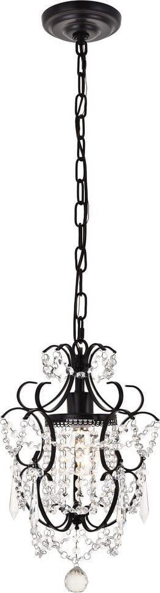 Kirin Oil Rubbed Bronze Pendant with Clear Crystal Trim