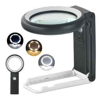 10X LED Magnifying Glass with Light, Stepless Dimmable, 3 Color
