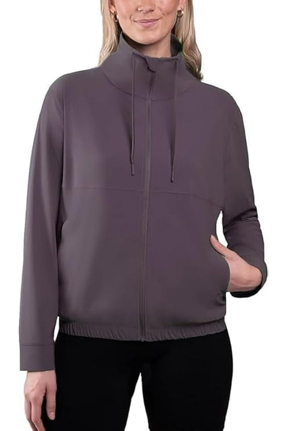 Women's Full Zip Active Jacket Purple XXL