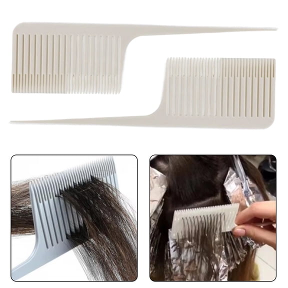 KISMIS 1PC/2Pcs New Professional Weaving Highlighting Foiling Hair Comb - Hair Dye Styling Tool for Salon and Home Use, Ideal for Precise Hair Dyeing, Sectioning, and Highlighting