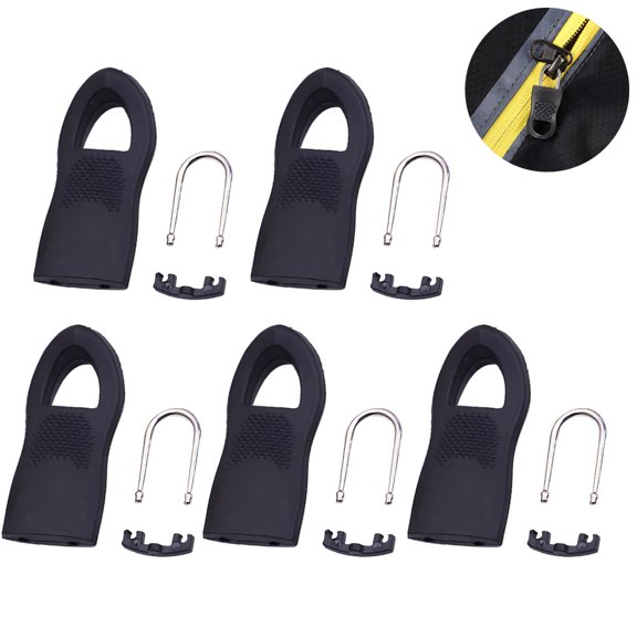 KISMIS 5Pcs/10Pcs/20Pcs Universal Detachable Zipper Puller Set, Versatile Zipper Sliders for Down Jackets, Bags, and DIY Sewing Projects, Durable Zipper Replacement Kit