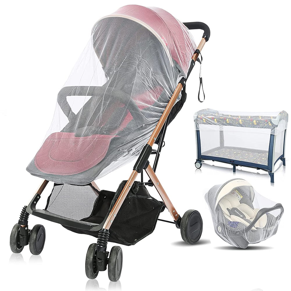 KISPATTI Baby Mosquito Net for Stroller, Carrier & Elastic Infant Bug Net for Car