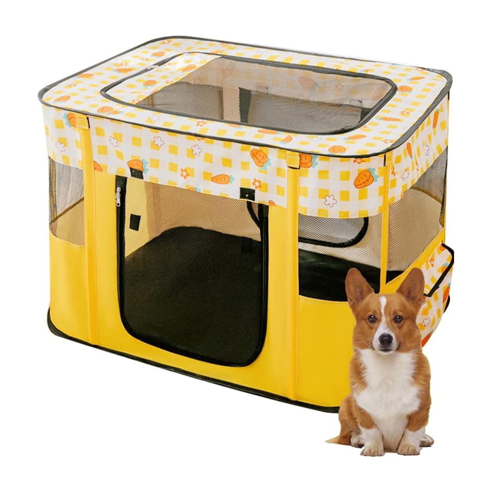 KISPATTI Pet Puppy Dog Playpen, Small Dog Tent Crates Cage Indoor/Outdoor, Portable Playpen for