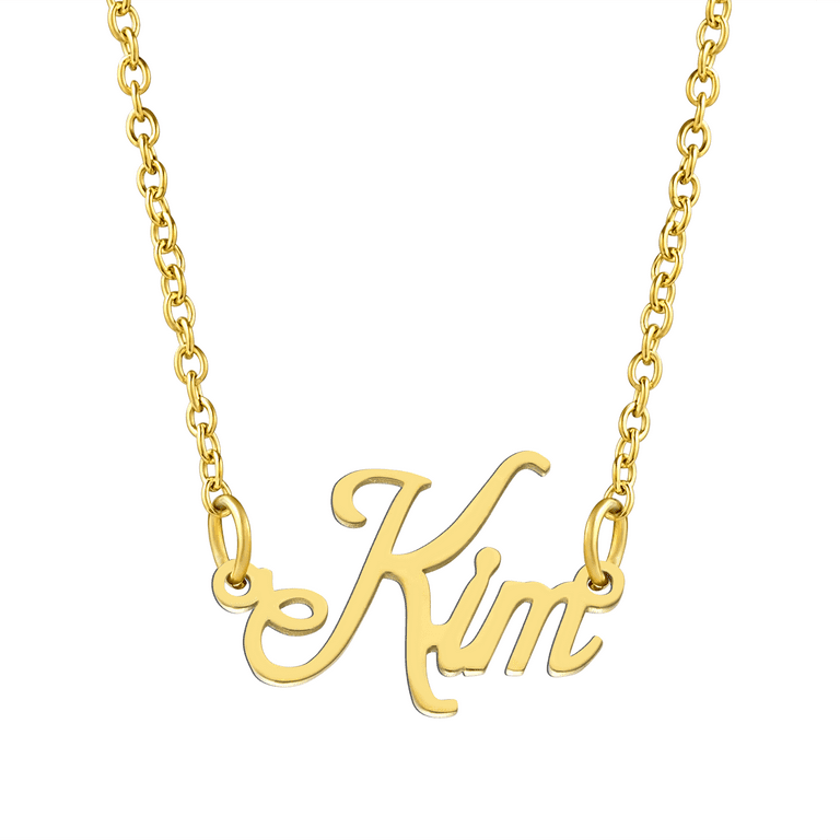 Kim deals name necklace