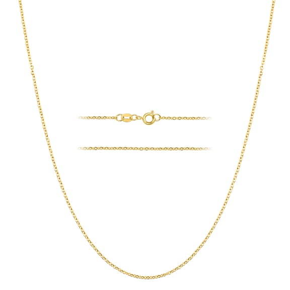 KISPER Dainty Gold Cable Chain Necklace Women 24K Plated Stainless Steel