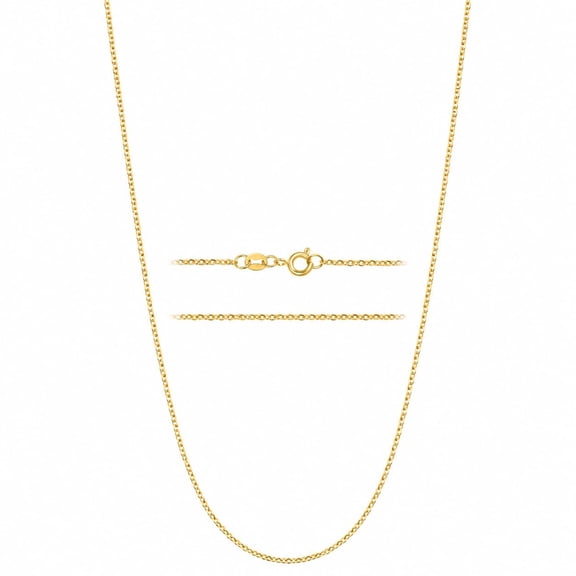 KISPER Dainty Gold Cable Chain Necklace Women 24K Plated Stainless Steel