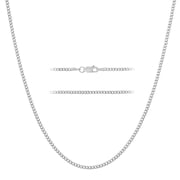 KISPER 925 Sterling Silver Cuban Link Chain Necklace for Men Women Curb