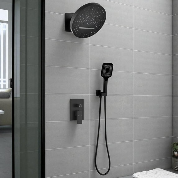 KISRAIS 3 Way Waterfall & Rainfall Faucet Shower System