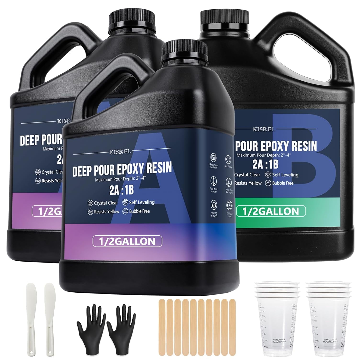 Epoxy Resin 1:1 Diamond MAX-UV Crystal Clear Casting Resin 2K Resin Hardener 0.1-10 Cm 1.5L (0.75L A 0.75L B - View #7