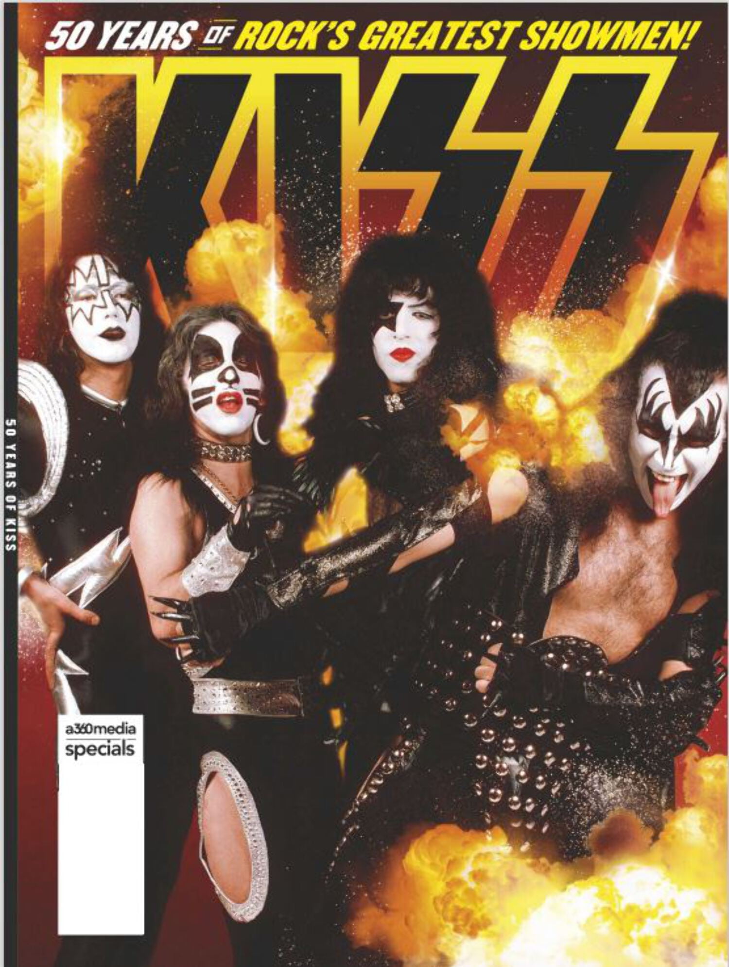A360MEDIA KISS - 50 Years Of Rock's Greatest Showmen: How they Invented Their Onstage Alter Egos, Gene Simmons, Paul Stanley, Ace Frehley, and Peter Criss Ultimate Determination To Succeed